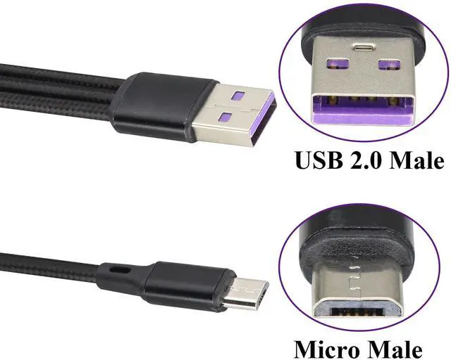 Alt view image 3 of 7 - BUCIER 4Ft/2Pack Micro USB Multi Charging Cable 3 in 1 Fast Charging Cord 2A USB 2.0 A Male to Three Micro USB Male Y Splitter Charge Cord for Smart Phones&Any Micro USB Powered Device(Black-3Micro)