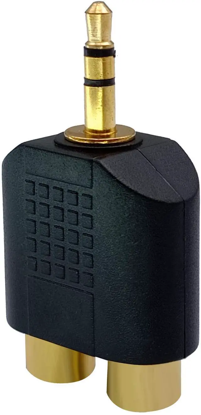 Alt view image 5 of 7 - BUCIER 3.5mm to RCA Splitter Adapter Gold Plated 3 Poles 3.5mm (1/8 inch) Stereo Audio Male to 2 RCA Female AUX Audio Y Splitter Adapter Converter (5Pack)
