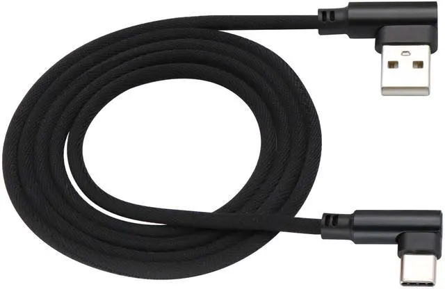 Alt view image 4 of 7 - BUCIER 3 Ft 90 Degree Type C Cable Right Angle USB 2.0 Type C Male 2.4A Nylon-Braided Fast Sync & Charging Cord for Android, Samsung,Galaxy S9/S8 Plus S8, Google Pixel 2/3 XL(Black/3-Pack)