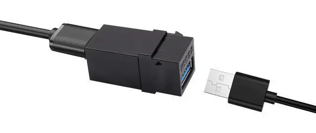 Alt view image 5 of 7 - BUCIER USB 3.0 A Keystone Adapter Female to Female USB 3.0 A Keystone Jack Insert Socket Coupler Adapter for Wall Plate Outlet Panel (Black/5 Pack)