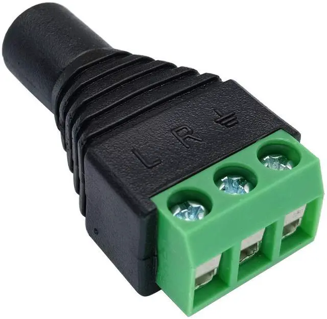 Alt view image 3 of 7 - BUCIER 3 Pole 3.5mm Screw Terminal 3.5mm (1/8) Stereo Audio Female to 3 Pin Female Screw Terminal Double Track Headphone Balun Solderless Converter Adapter(5 Pack/Female)