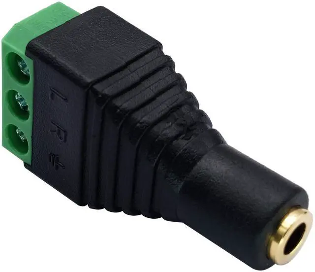 Alt view image 5 of 7 - BUCIER 3 Pole 3.5mm Screw Terminal 3.5mm (1/8) Stereo Audio Female to 3 Pin Female Screw Terminal Double Track Headphone Balun Solderless Converter Adapter(5 Pack/Female)