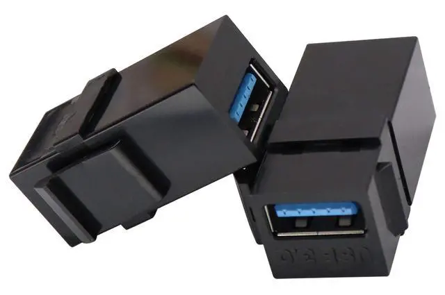 Alt view image 4 of 7 - BUCIER USB Keystone Adapter USB 3.0 A Keystone Jack Insert Female to Female conector Adapter for Wall Plate Outlet Panel (Black/2 Pack)