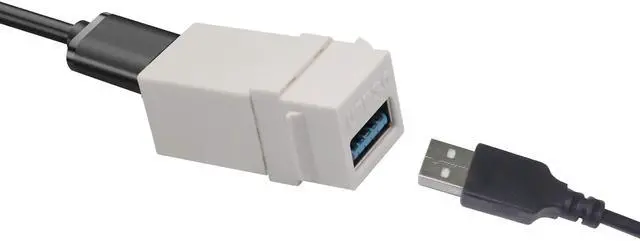 Alt view image 5 of 7 - BUCIER USB 3.0 A Keystone Adapter Female to Female USB 3.0 A Keystone Jack Insert Socket Coupler Adapter for Wall Plate Outlet Panel (White/5 Pack)
