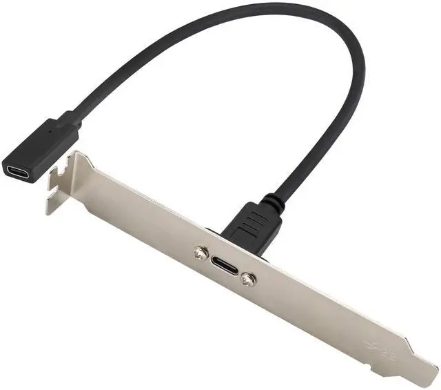 Alt view image 3 of 7 - BUCIER 3.1Type C to USB C Panel Mount Screw Cable Gen 2 (3A) USB 3.1 Type C Female to Female Panel Mount Cable, Supports Charging,Data,Audio,Video Cable for Laptop,Tablet,Mobile Phone(0.3M/1ft)