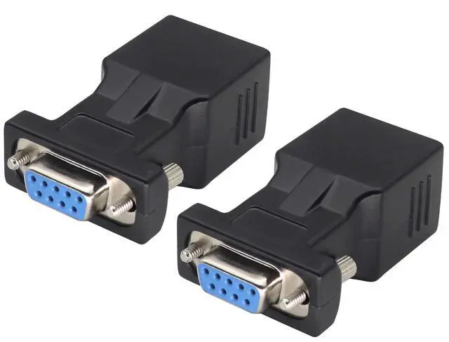 Alt view image 4 of 7 - BUCIER RS232 DB9 to RJ45 Converter RJ45 Female to DP9 9-Pin Serial Port RS232 Female Extender Adapter for Computer,Digital Machine Code Printer Transmission Distance Cable Adapter (2 Pack-Female)