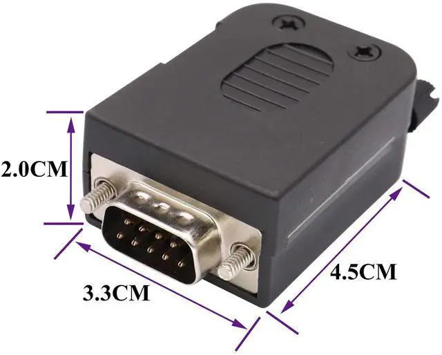 Alt view image 2 of 7 - BUCIER DB9 Screw Terminal Block Adapter D-SUB 9-pin RS232 Male to 9+1 Pin/Way Female Serial Terminal Breakout Board Connector Signal Module with case (2Pcak/Male)