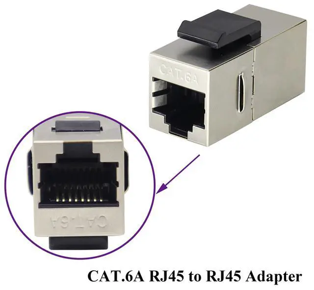 Alt view image 3 of 7 - BUCIER RJ45 Coupler Keystone Jack Cat6A 10G Ethernet Panel Cat6A Female to Female Coupler, UTP CAT6A Keystone Inline Coupler Use for Networking As an Extender Between Two Patch Cables(10-Pack/CAT6A)