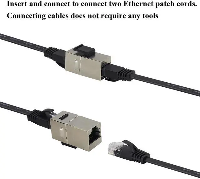 Alt view image 4 of 7 - BUCIER RJ45 Coupler Keystone Jack Cat6A 10G Ethernet Panel Cat6A Female to Female Coupler, UTP CAT6A Keystone Inline Coupler Use for Networking As an Extender Between Two Patch Cables(10-Pack/CAT6A)
