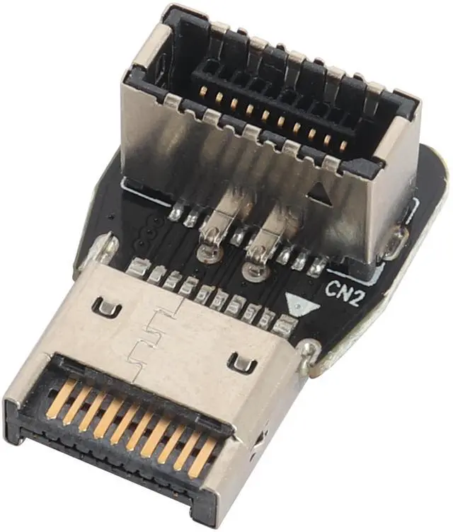 Main image of BUCIER 1Pack 90 Degree USB 3.2 Front Panel Internal Connector Down-Right Angle Type-E USB 3.1 Female to Male Front Panel Socket Adapter for Type-E Motherboard Extension Data Adapter(Type-E/Down)