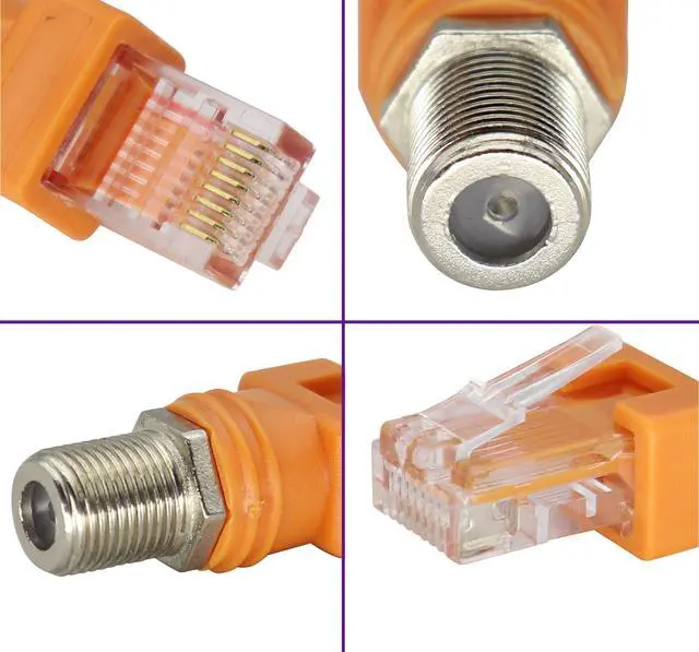 Alt view image 4 of 7 - BUCIER F Internal Thread to RJ45 External Thread coaxial to Ethernet Adapter,Suitable for Most line Testers,line Finders, and Other Testing Equipment(4-Pack/F to RJ45)