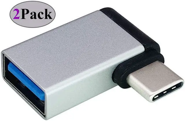 Alt view image 3 of 7 - BUCIER Right Angle USB C to USB 3.0 Adapter 90 Degree Type C Male to USB A 3.0 Female Converter,On The Go(OTG) for Smartphone,Laptops,Mouse Keyboards,More USB and Type-C Devices (2 Pack-Silver M/F)