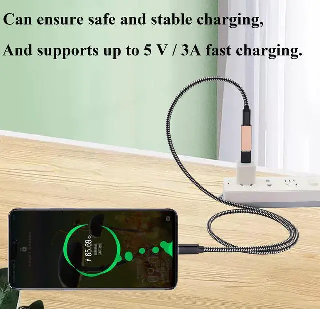 Alt view image 5 of 7 - BUCIER USB 3.0 to Type C Adapter Female USB Type C to Male USB 3.0 A Converter for USB Port PC,Laptops,Power Banks,Chargers and Type-C Port U-Disk,Smart Phone,Data Cable Etc(Champagne Gold-2 Pack)