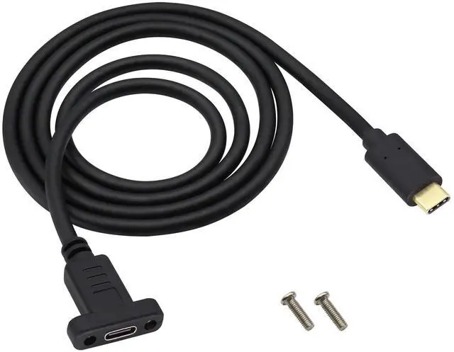 Main image of BUCIER USB 3.1 Type C Panel Mount Extension Adapter Cable Gen 2 USB Type C 3.1 Female Panel Mount to Male Cable,Supports Charging,Data,Audio,Video Cable for Samsung Note10,MacBook Air(1M/3ft)