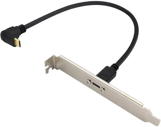 Alt view image 5 of 7 - BUCIER Up&Down Angle 3.1Type C Gen 2 Cable (3A) 90 Degree USB 3.1 Type C Male to Female Panel Mount Screw Cable, Supports Charging,Data,Audio,Video Cable for Laptop,Tablet,Mobile Phone(0.3M/1ft)