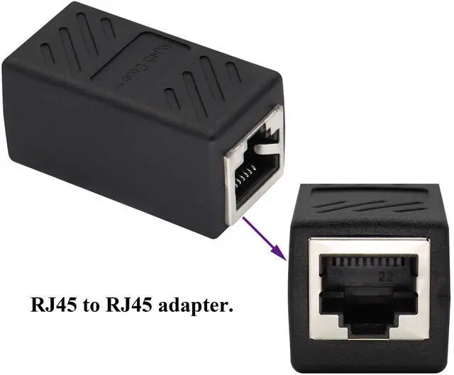 Alt view image 3 of 7 - BUCIER RJ45 Cat6 Adapter Ethernet Cable Extender Cat6 Female to Female Inline Network Cable Coupler Cat6 Cat5 Cat5e Ethernet Coupler Adapter (Black-10Pack)