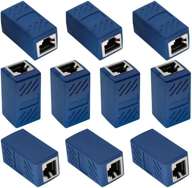 Main image of BUCIER RJ45 Cat6 Adapter Ethernet Cable Extender Cat6 Female to Female Inline Network Cable Coupler Cat6 Cat5 Cat5e Ethernet Coupler Adapter (Blue-10 Pack)
