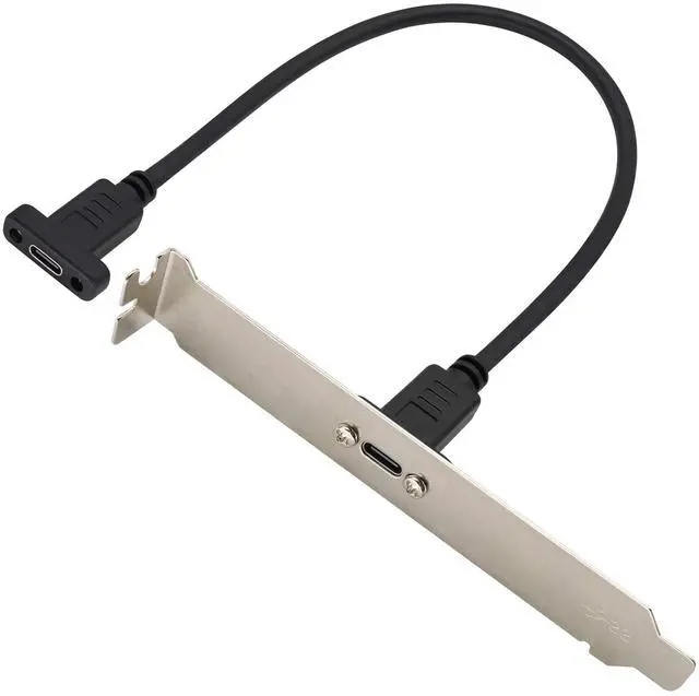 Alt view image 4 of 7 - BUCIER USB C to 3.1Type C Panel Mount Screw Cable Gen 2 (3A) USB 3.1 Type C Female to Female Panel Mount Cable, Supports Charging,Data,Audio,Video Cable for Laptop,Tablet,Mobile Phone(0.3M/1ft)