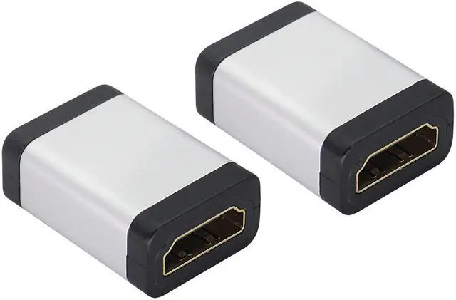 Main image of BUCIER HDMI Adapter 4K HDMI Connector Female to Female Coupler,Aluminum Alloy HDMI Extender,with 4K@60hz,3D and HDR for HD TV,Computer,PC,Monitor,Laptop,Projector,DVD Player,PS 4/3(2Pack/Silver)