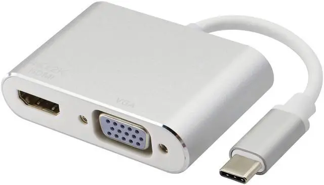 Main image of BUCIER USB Type C to HDMI+VGA Adapter, 2 in 1 4K UHD Dual Screen Display for MacBook Pro 2019, Samsung S8/9, Note8, HUAWEI Mate 10(15cm/6inch)(VGA+HDMI)