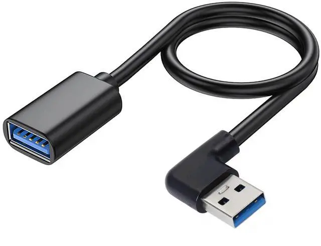 Alt view image 6 of 7 - BUCIER Right Left Angle USB 3.0 Extension Cable,SuperSpeed 90 Degree USB3.0 A Male to Female Super Fast 5Gbps Data Cord for Laptop TV USB Disk Mouse Hard Disk Camera -Black 3.3Ft/1M