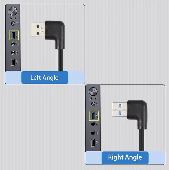 Alt view image 3 of 5 - BUCIER USB to USB Cable,USB 3.0 A to A Male Cable Double End USB Cord Compatible with Hard Drive Enclosures, DVD Player, Laptop Cool-60CM (Black - Left Angle to Left Angle)