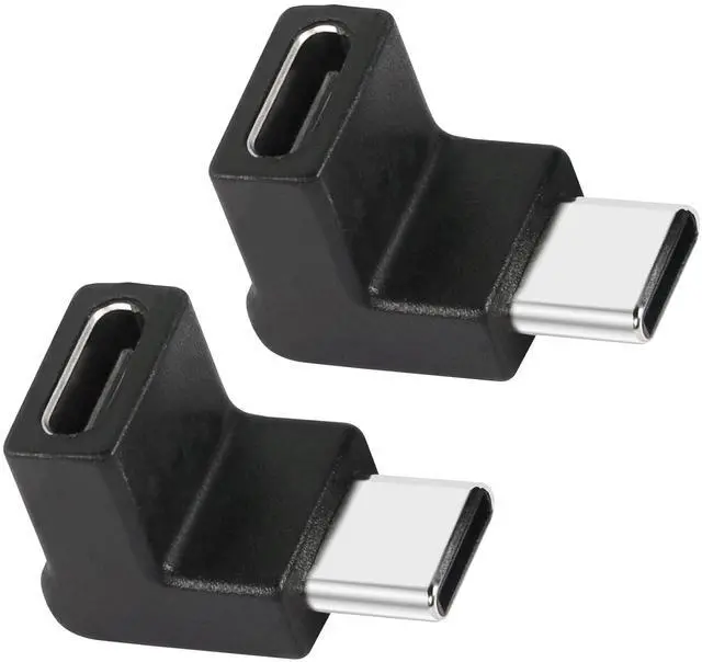 Main image of BUCIER 90 Degree USB-C Male to Female Adapter,Up&Down Angle USB 3.1 Type C Gen 2 (10Gbps) Connector,Support Charging Data Transmission,for Laptop,Tablet,Mobile Phone-2Pack
