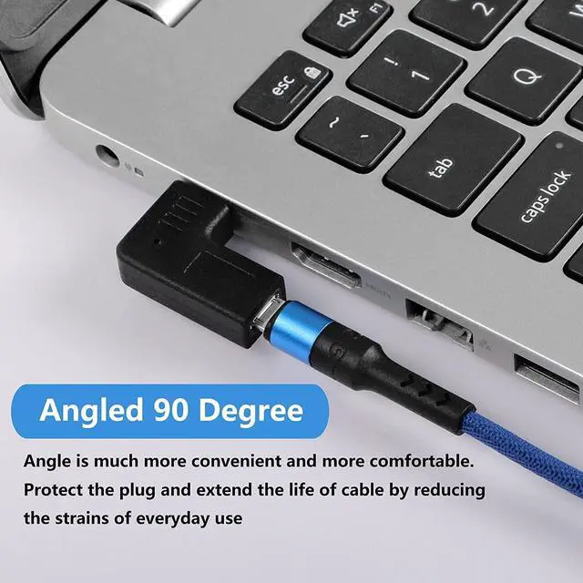 Alt view image 2 of 7 - BUCIER Right Angle USB C to Micro USB Adapter, 90 Degree Type C Male to Micro 5pin USB Female Charging and Data Transfer Connector Converter Adapter - 2 Pcs/Black