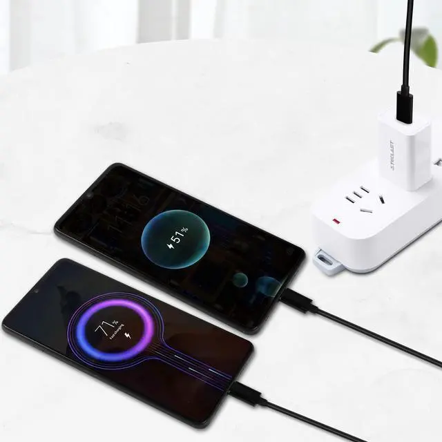 Alt view image 2 of 7 - BUCIER USB C Multi Charging Cable,USB C Male to 2 Type-C Male Charge Cable,2 in 1 Charging Cord Compatible with Mobile/Android and More (Black-1m-2C)