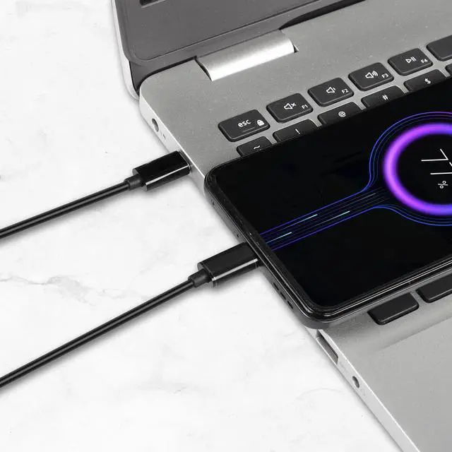 Alt view image 3 of 7 - BUCIER USB C Multi Charging Cable,USB C Male to 2 Type-C Male Charge Cable,2 in 1 Charging Cord Compatible with Mobile/Android and More (Black-1m-2C)