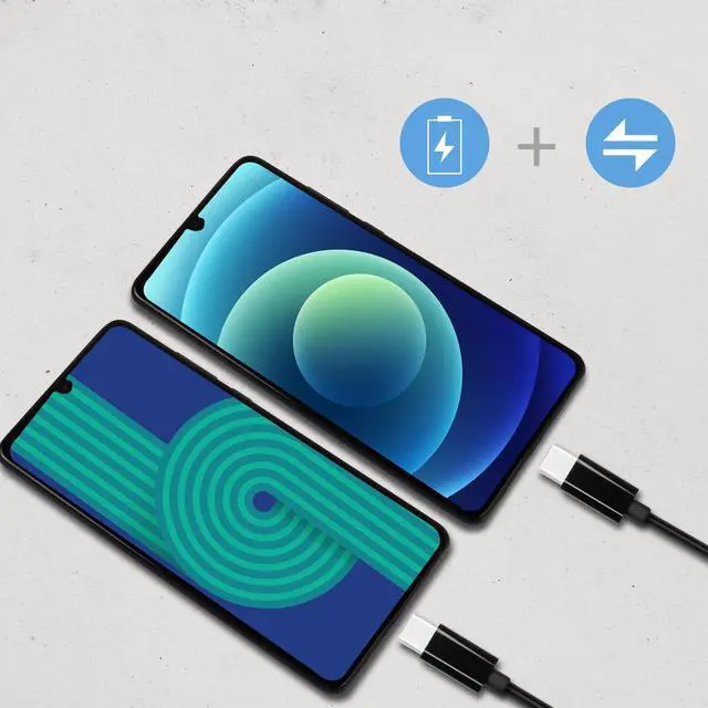 Alt view image 4 of 7 - BUCIER USB C Multi Charging Cable,USB C Male to 2 Type-C Male Charge Cable,2 in 1 Charging Cord Compatible with Mobile/Android and More (Black-1m-2C)