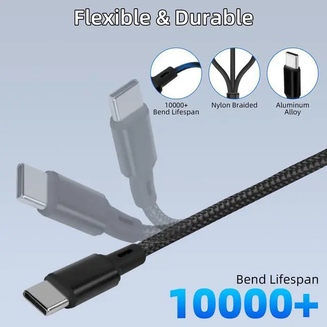 Alt view image 4 of 7 - BUCIER USB C Multi Charging Cable, USB C Splitter Cable, 3 in 1 Type C Fast Charging Cord with 3 Type-C Port for Phones Tablets and More (4FT-1.25M)