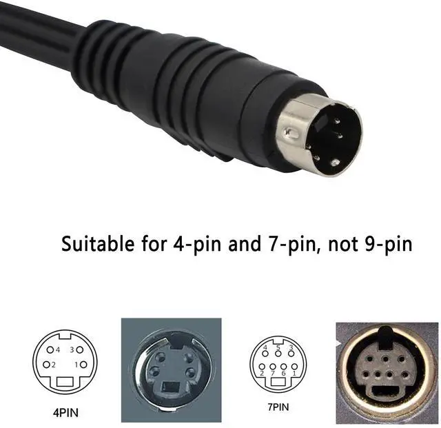 Alt view image 3 of 7 - BUCIER 4 Pin S-Video to 3 RCA AV Female Cable for TV PC Computer Video AV Projector for Video TV Laptop Adapter Cable (27cm)