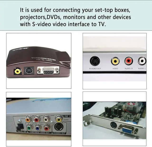 Alt view image 5 of 7 - BUCIER 4 Pin S-Video to 3 RCA AV Female Cable for TV PC Computer Video AV Projector for Video TV Laptop Adapter Cable (27cm)