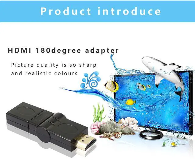 Alt view image 6 of 7 - BUCIER Swivel Angle HDMI Adapter,90 180 270 360 Degree Angle Rotatable Extension Connector Adjustable Male to Female Adaptor for Full HD Support Including 720p-1080p,No Loss in Video/Audio Quality