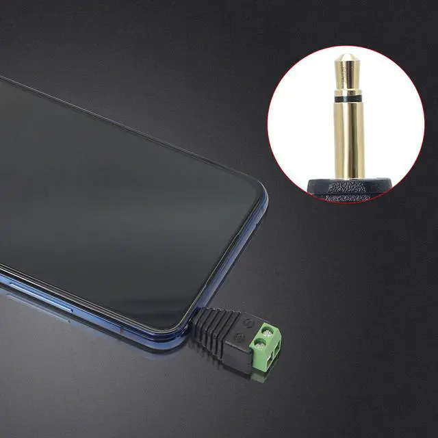 Alt view image 6 of 7 - BUCIER 3.5mm Mono Male to 2 Pin Screw Terminal, 1/8 Inch Stereo TS Audio Plug Screw Block Solderless Balun Connectors for Headphone Headset and Earphone-3 Pack