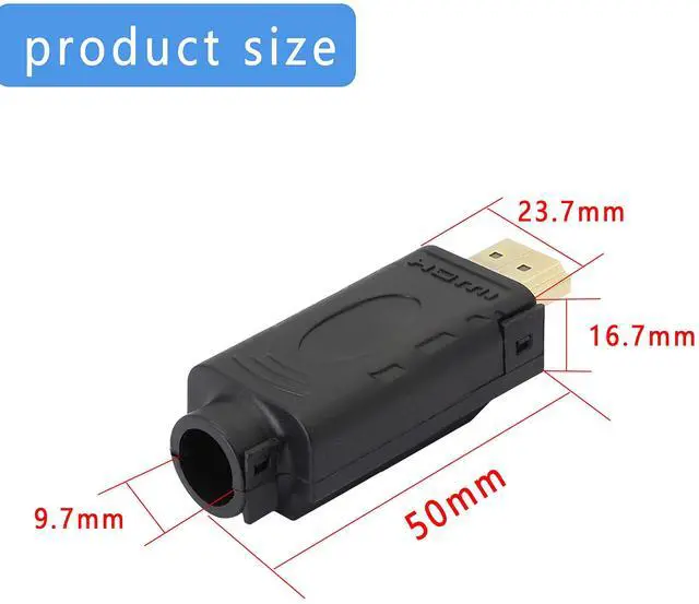 Alt view image 6 of 7 - BUCIER HDMI Solderless Signals Terminal, Gold Plated HDMI Free Welding Connector Breakout Board with Breakout Plastic Cover,Screwdriver