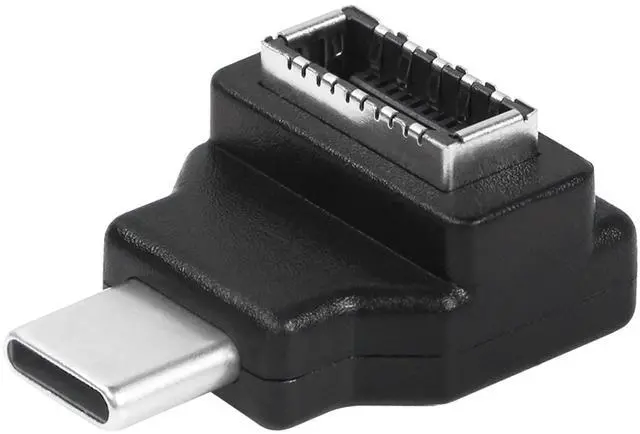 Main image of BUCIER USB 3.1 Type E to Type C Extension Adapter,(5Gbps) Internal Connector,Right Angle USB C Male to Type E Female Adapter CompatibileUSB3.0 -Black