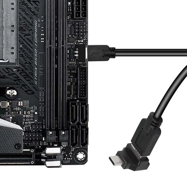 Alt view image 2 of 7 - BUCIER USB 3.1 Type E to Type C Extension Adapter,(5Gbps) Internal Connector,Right Angle USB C Male to Type E Female Adapter CompatibileUSB3.0 -Black