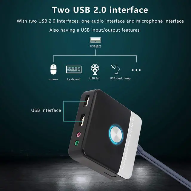 Alt view image 7 of 7 - BUCIER Reset HDD Button Switch Desktop PC Computer Case Power Supply Supplies on/Off with Dual USB PortsAudio Ports and Reset HDD Push Button Switch for Home, Office, Internet Cafes(Cable 120CM