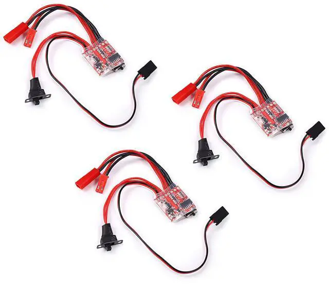 Main image of BUCIER Mini 20A ESC Motor Speed RC ESC 2KHz Forward Reverse Brush Brake RC 2S for Controller Boat RC Car Tank (3PCS)