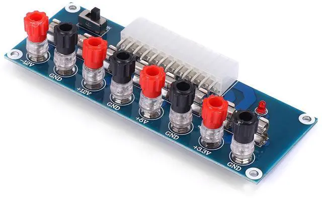 Alt view image 3 of 5 - BUCIER XH-M229 24 Pins Benchtop Power Board Computer ATX Power Supply Breakout Adapter Module Desktop Computer Chassis Power Supply ATX Transfer to Adapte Board 3.3V 5V 12V 1pcs