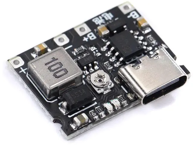 Alt view image 2 of 7 - BUCIER 18650 Lithium Li-ion 3.7V 4.2V Battery Charger Board DC-DC Step Up Boost Module TP4056 DIY Kit Parts Type-C 10pcs