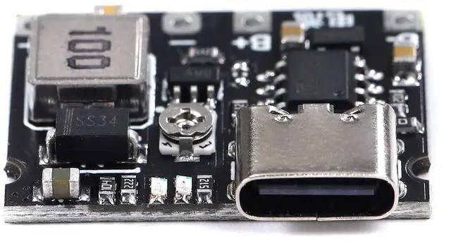 Alt view image 3 of 7 - BUCIER 18650 Lithium Li-ion 3.7V 4.2V Battery Charger Board DC-DC Step Up Boost Module TP4056 DIY Kit Parts Type-C 10pcs