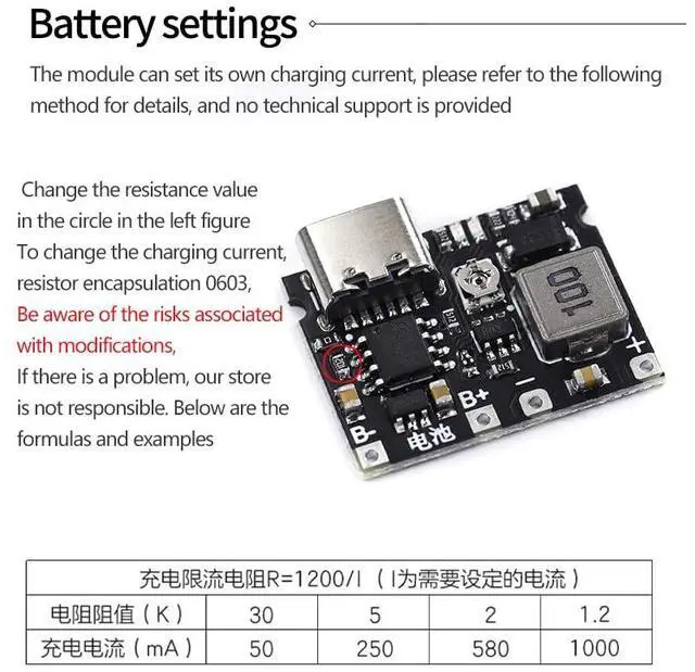 Alt view image 6 of 7 - BUCIER 18650 Lithium Li-ion 3.7V 4.2V Battery Charger Board DC-DC Step Up Boost Module TP4056 DIY Kit Parts Type-C 10pcs