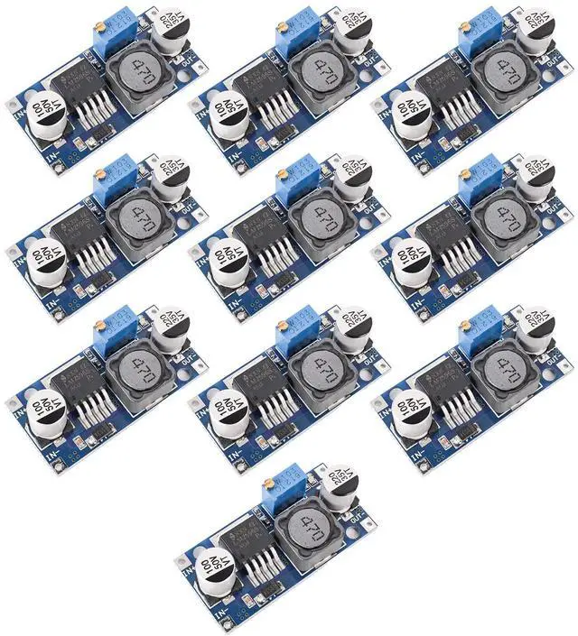 Main image of BUCIER 10 Pack LM2596 LM2596S Adjustable Voltage Regulator Step Down Variable Volt Regulator Input 3.0-40V Output 1.5-35V DC-DC Buck Converter Electronic Voltage Stabilizer Power Supply Module