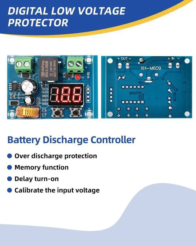 Alt view image 7 of 7 - BUCIER 12V-36V DC Voltage Protection Module Digital Low Voltage Protector Disconnect Switch Cut Off Over Discharge Protection Module Pack of 2