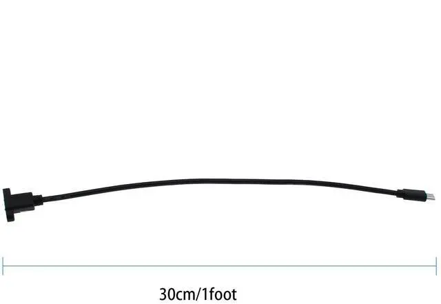 Alt view image 4 of 5 - BUCIER 2pcs USB Type C 3.1Panel Mount Adapter Cable USB-C 3.1 Gen2 10Gbps Male to USB C Female Panel Mount Screw Cable, Supports Charging, Data, Audio, Video 0.3M/1ft