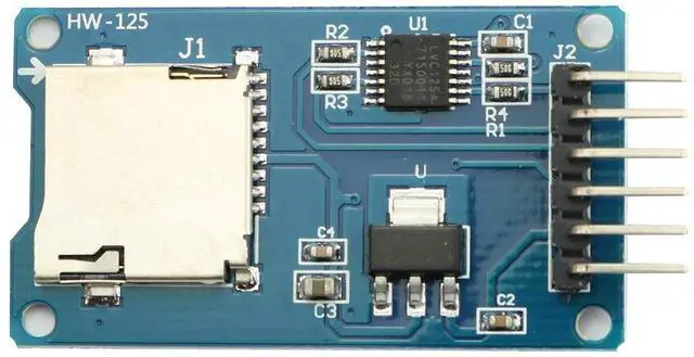 Alt view image 3 of 5 - BUCIER 2PCS Micro SD Storage Board Memory Shield Expansion Module 6 Pin SPI Interface Mini TF Card Adapter Reader