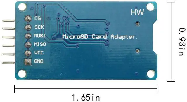 Alt view image 4 of 5 - BUCIER 2PCS Micro SD Storage Board Memory Shield Expansion Module 6 Pin SPI Interface Mini TF Card Adapter Reader